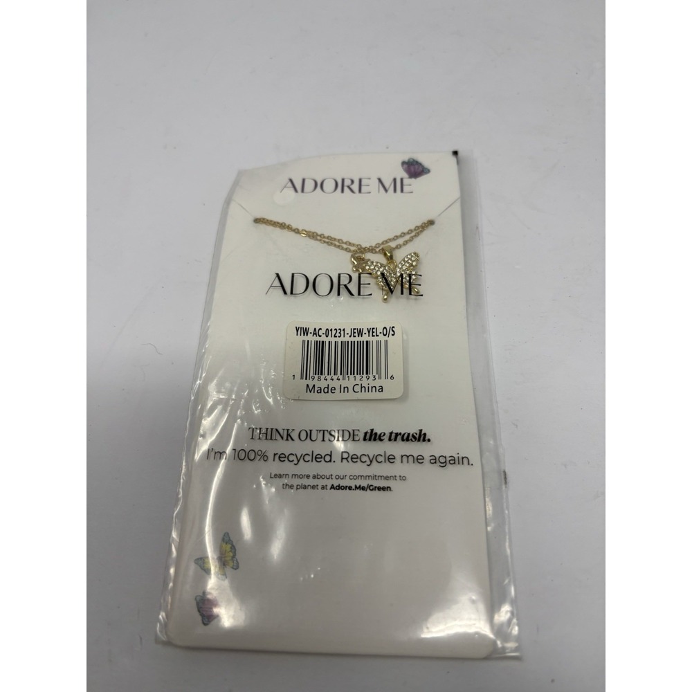 Adore Me Gold Colored Butterfly Chain New In Package